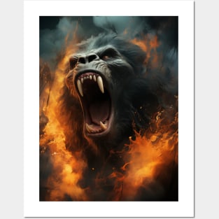 Gorilla Roar Posters and Art